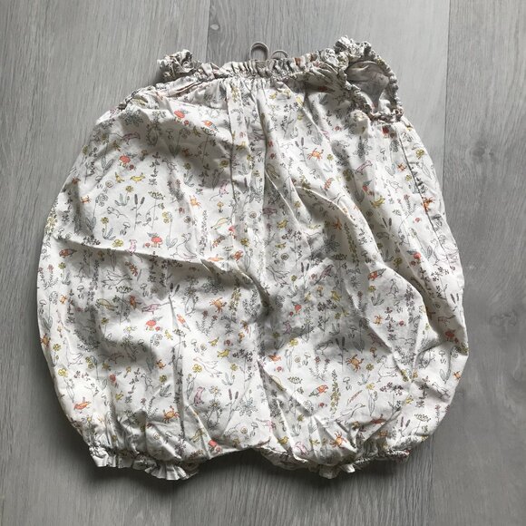 MAKIE BABY GIRL BALLOON ROMPER SLEEVELESS FLORAL TIE 12/18 MO - Picture 7 of 8